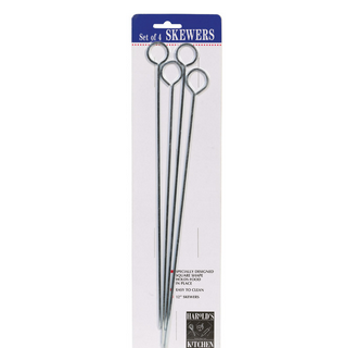 Harold's Kitchen - Silver Chrome Barbecue Skewers