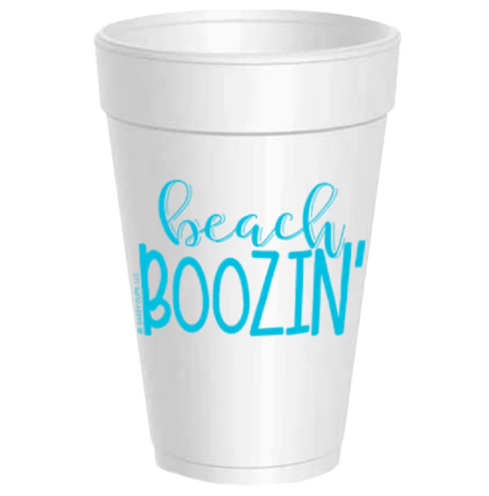 Sassy Cups - Styrofoam Cups - Beach Boozin'
