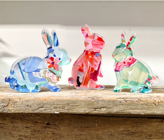 Lauren Dunn Acrylic Bunnies in Color