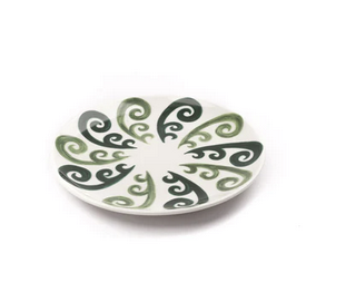 Themis Z - Athenee Two Tone Dessert Plate - Green Peacock