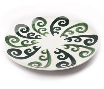 Themis Z - Athenee Two Tone Dinner Plate - Green Peacock