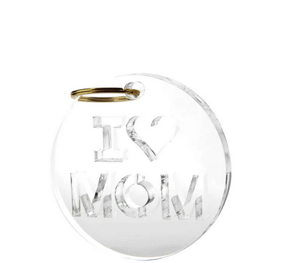 Tara Wilson Designs - Acrylic Keychain - I (Heart) Mom