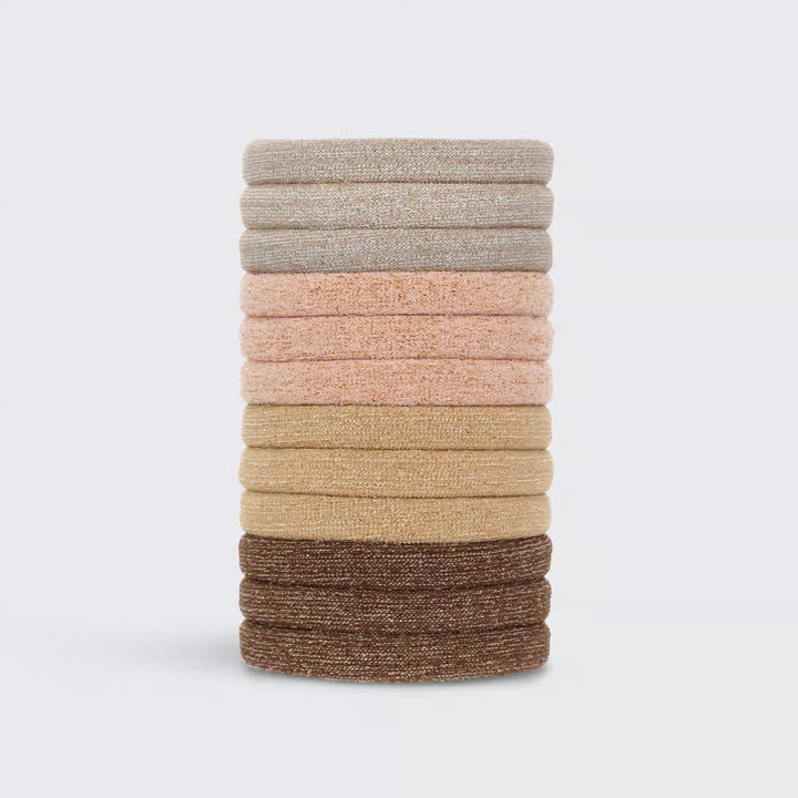 Kitsch Glittery Elastic Hair Ties