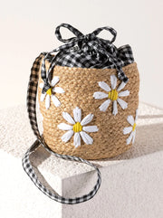 Daisy Mini Bucket Bag - Natural