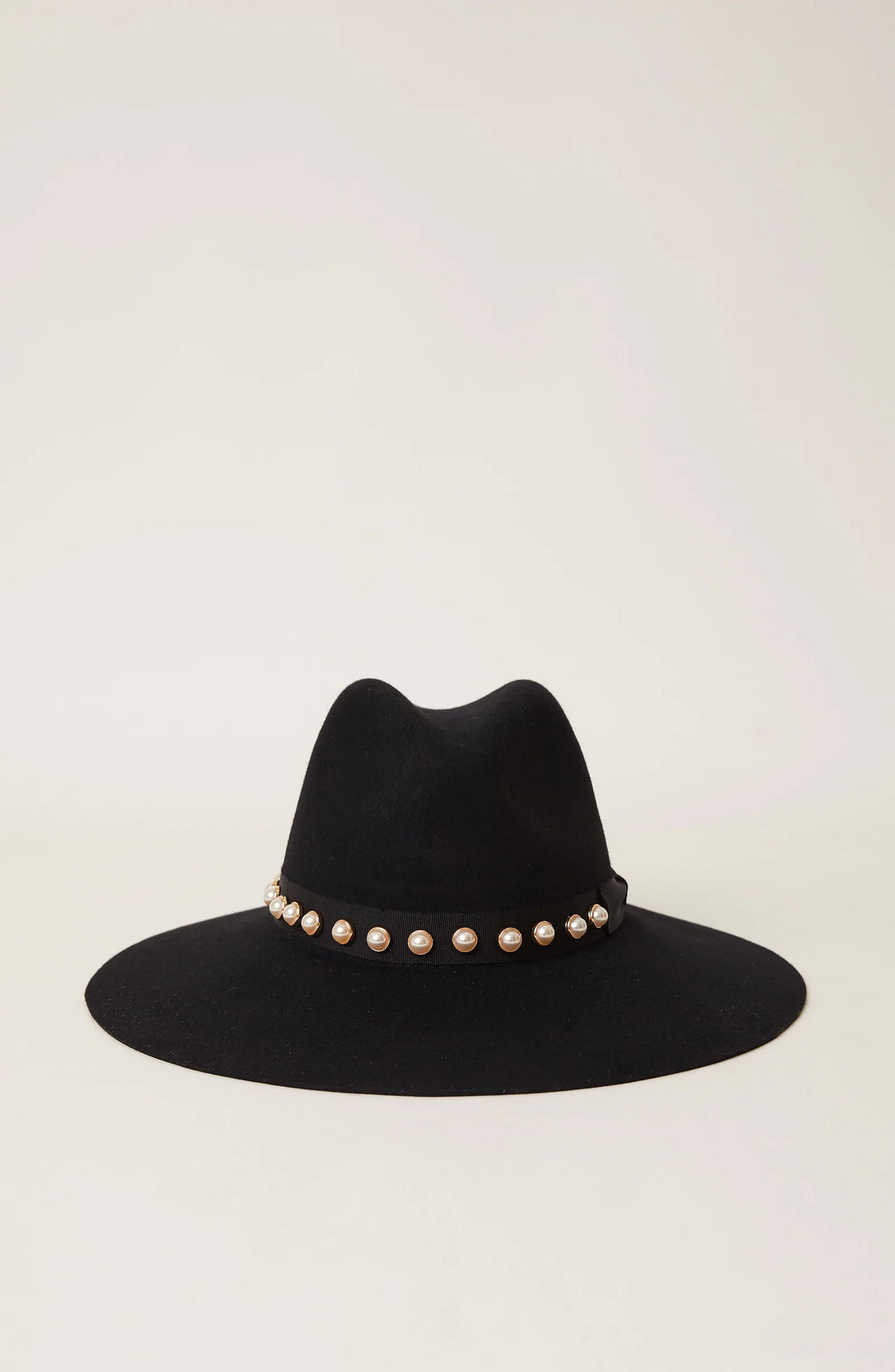 Sofie Pearl Studded Hat - Black