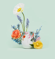Corkcicle - Rifle Paper Co. Stemless Wine Tumbler - Lively Floral Cream