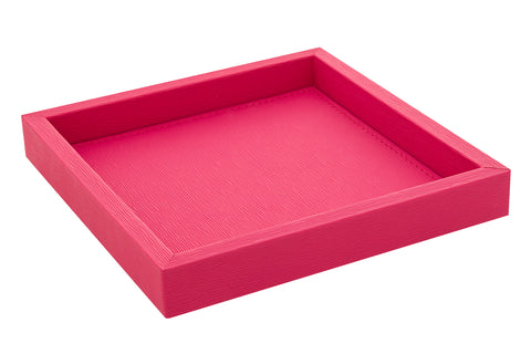 Faux Leather Valet Tray - Hot Pink