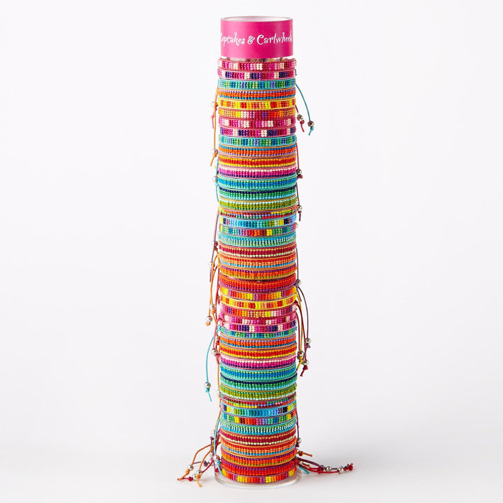 Color Bars and Stripes Adjustable Bracelet Assorted