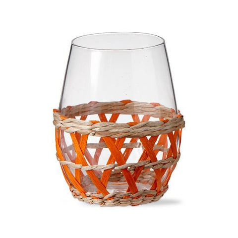Island Stemless Wine Glass - Orange