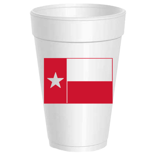 Texas Flag Styrofoam Cups