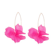 Air Bloom Drop Earrings - Bright Pink