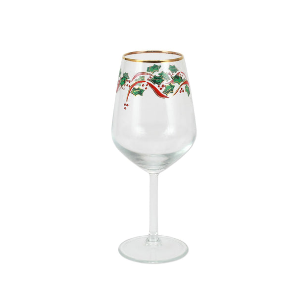 Vietri - Holly Wine Glass