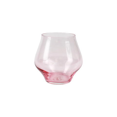 Vietri - Contessa Stemless Wine Glass - Pink