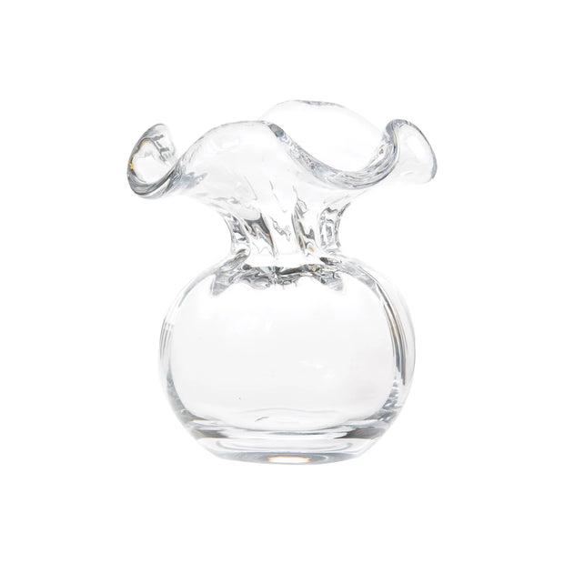 Vietri - Hibiscus Glass Mini Fluted Vase - Clear