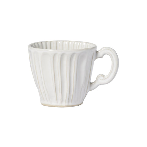 Vietri Incanto Stone Stripe Mug - White