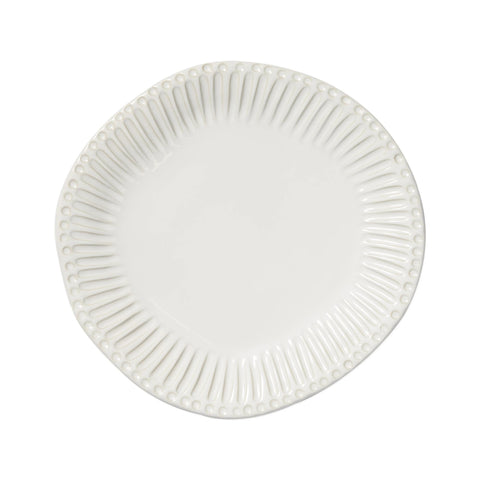Vietri Incanto Stone Stripe Dinner Plate - White