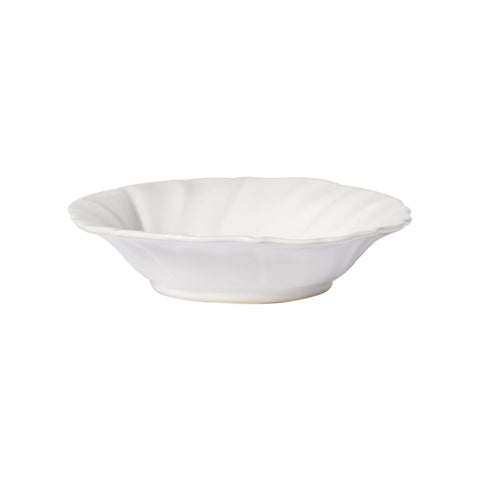 Vietri Incanto Stone Ruffle Pasta Bowl - White