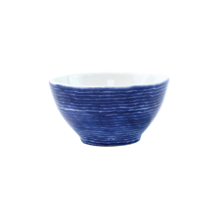Vietri Santorini Stripe Cereal Bowl Blue