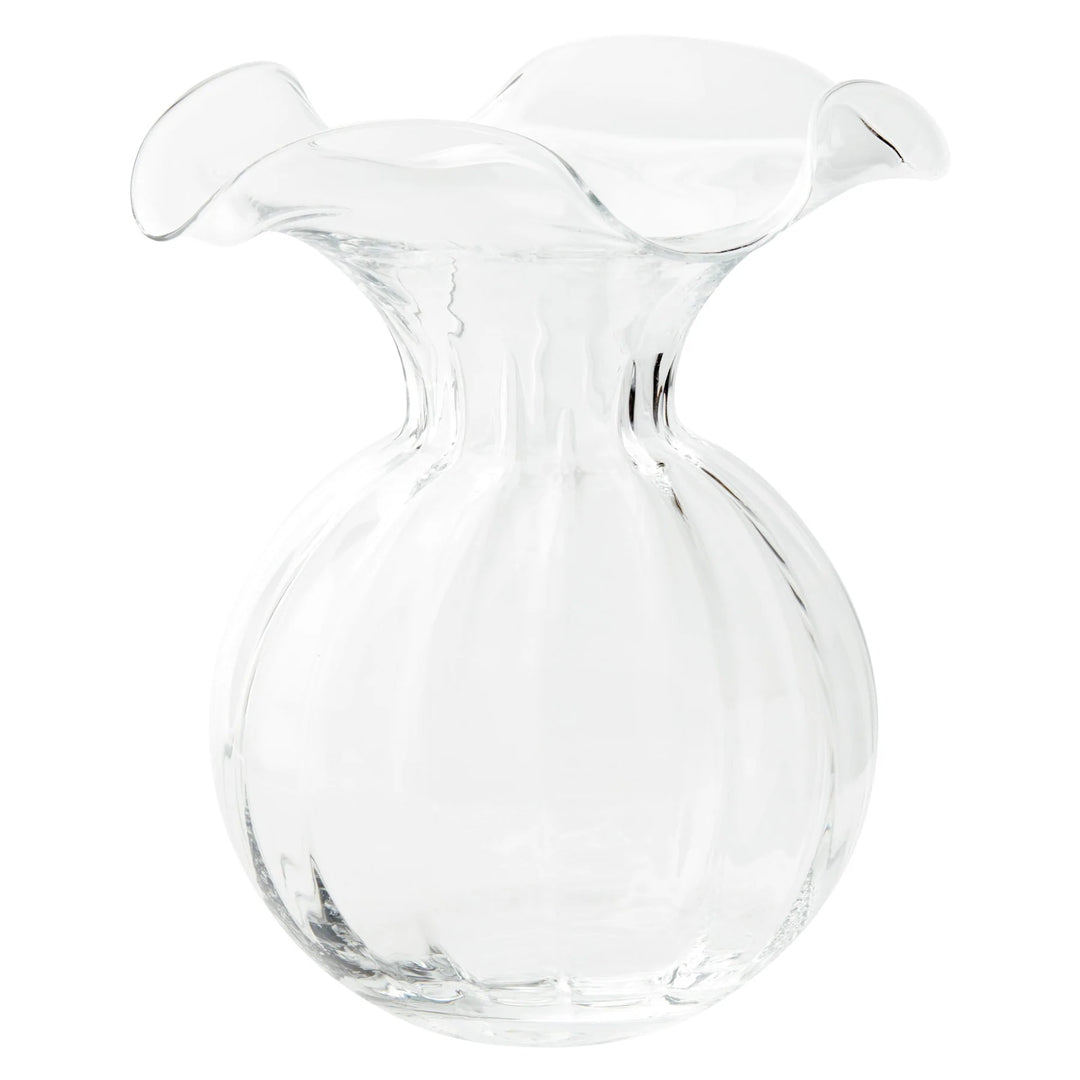 Vietri Hibiscus Glass Fluted Vase