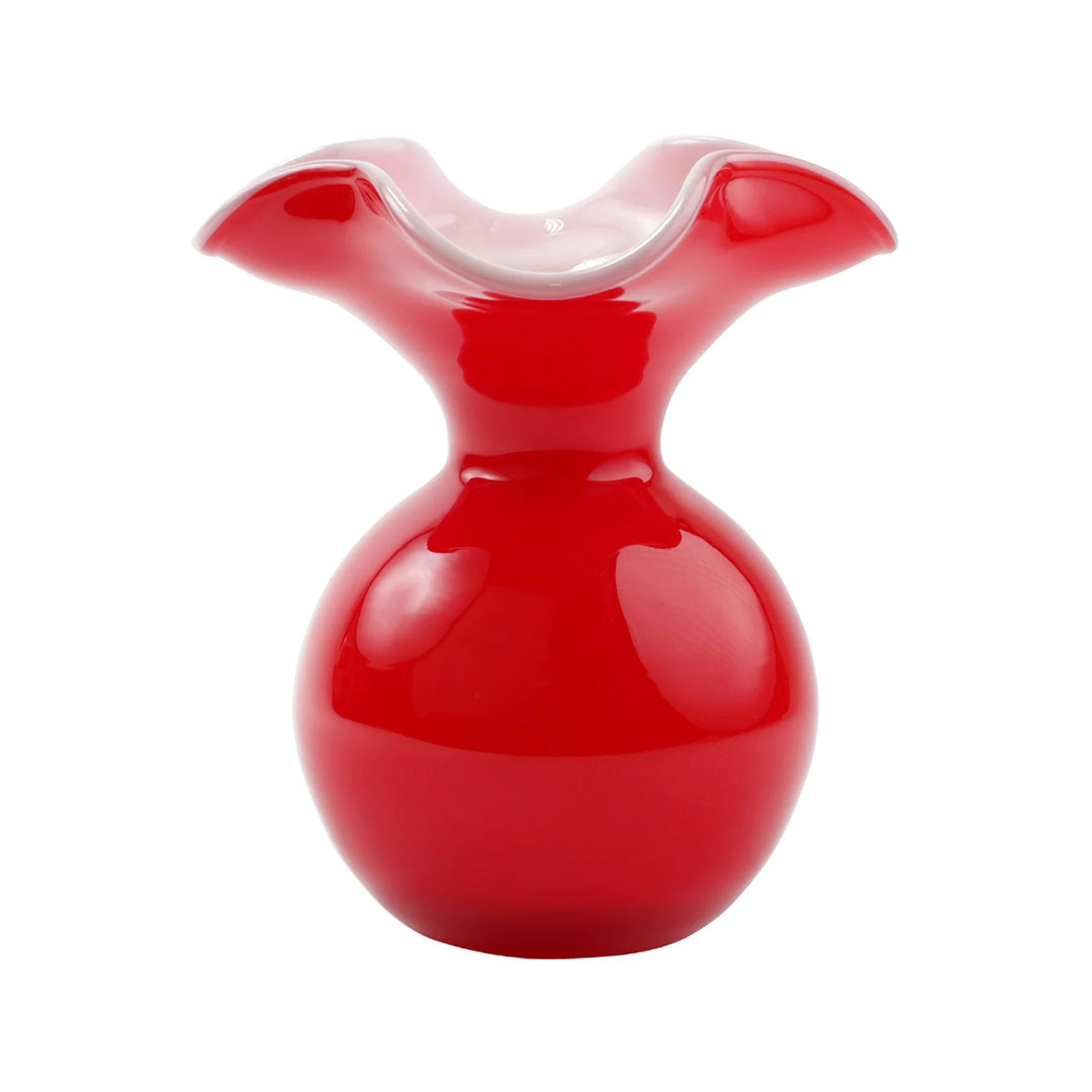 Vietri Hibiscus Glass Fluted Vase
