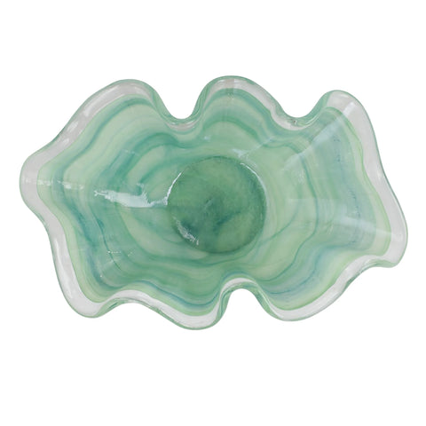 Vietri - Onda Glass Large Bowl - Green