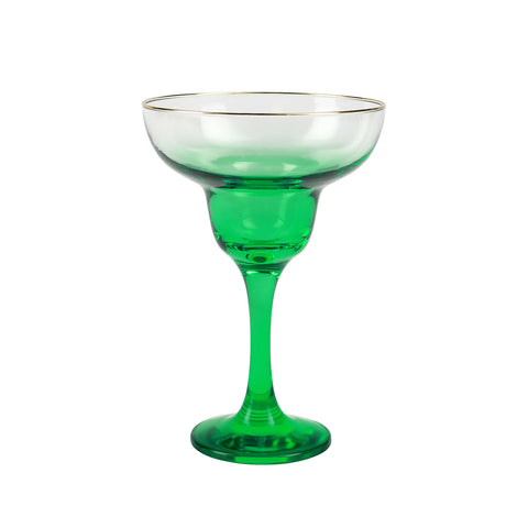 Vietri - Rainbow Margarita Glass - Emerald