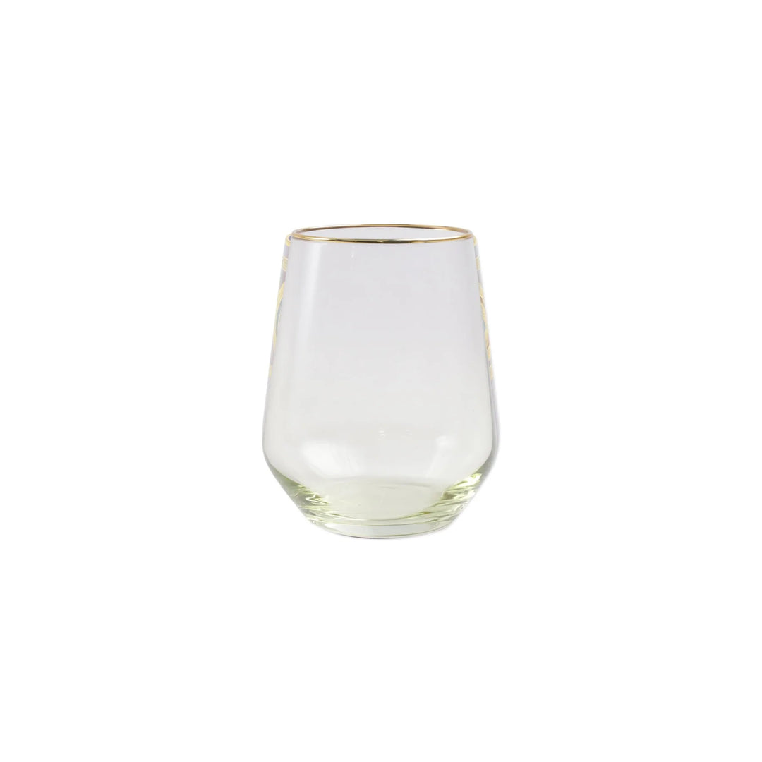 Vietri - Rainbow Stemless Wine Glass - Yellow