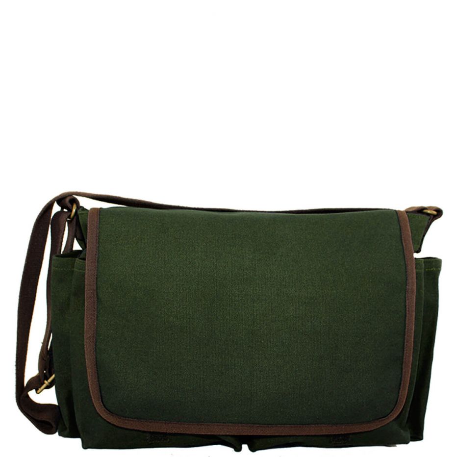 Waxed Laptop Carrier - Olive