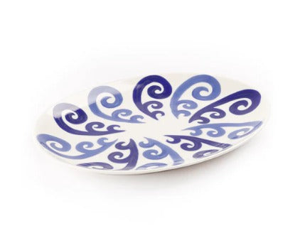 Themis Z - Athenee Two Tone Serving Platter - Blue Peacock