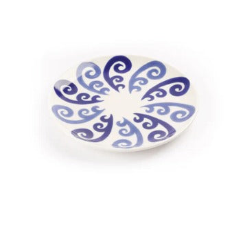 Themis Z - Athenee Two Tone Dessert Plate - Blue Peacock