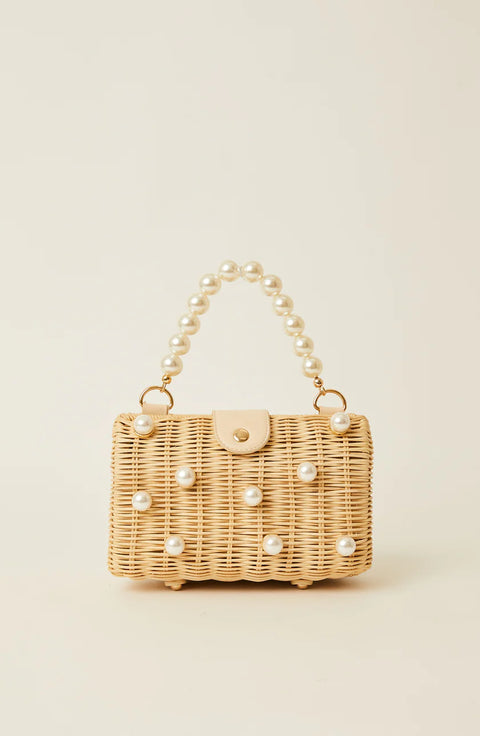 Willow Multi Pearl Clutch - Natural