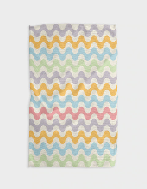 Geometry - Wobble Colors Tea Towel
