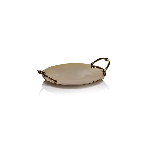 Alessia Gold Round Serving Tray