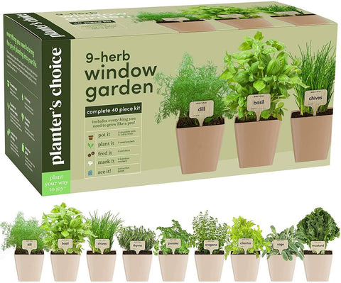 Planter's Choice - 9 Herb Window Garden