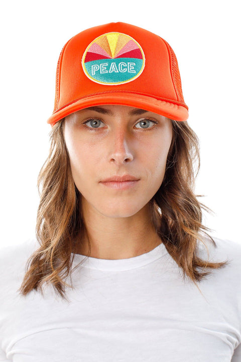 Orange Peace Trucker Hat