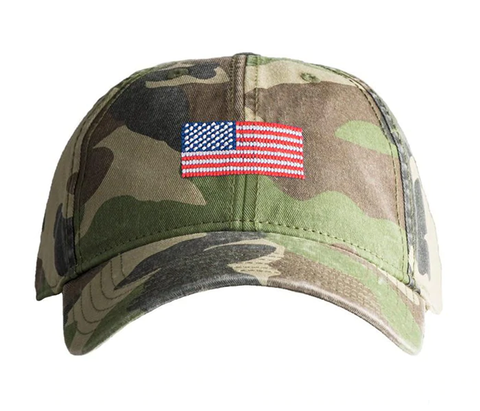 Harding Lane - American Flag on Camo Hat
