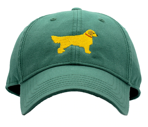 Harding Lane - Golden Retriever on Green Hat