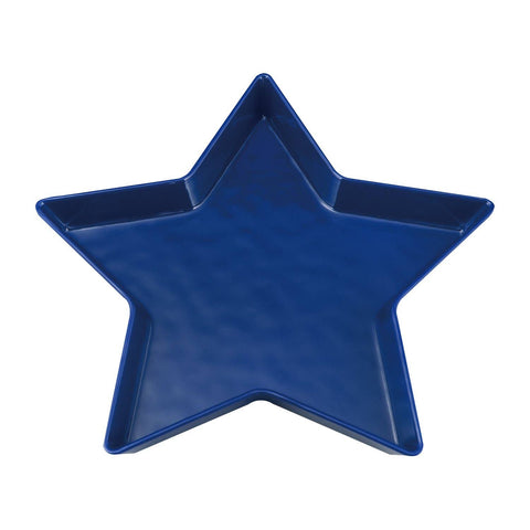 Patriotic Star Melamine Plate - Blue