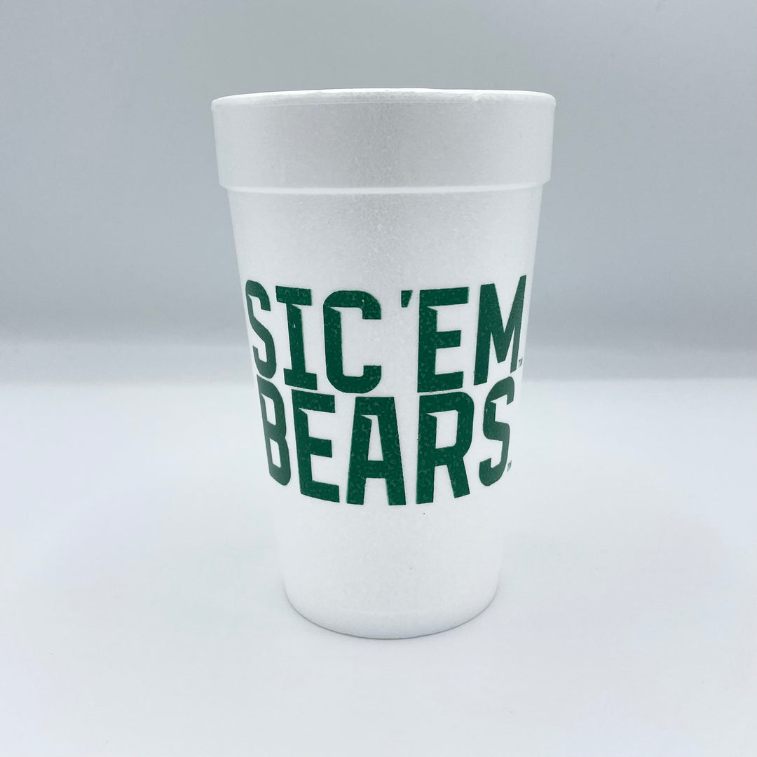 Baylor Styrofoam Cups