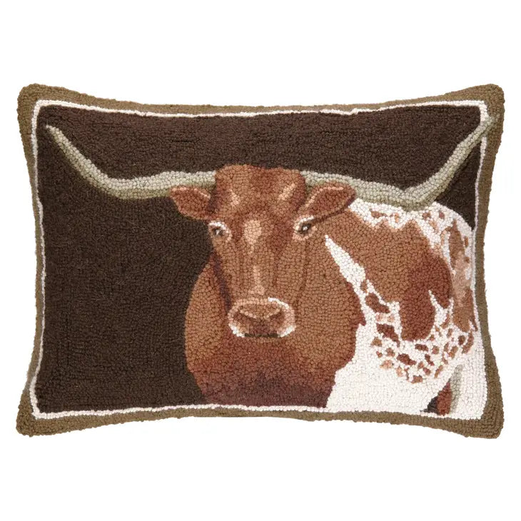Peking Handicrafts Longhorn Hook Pillow