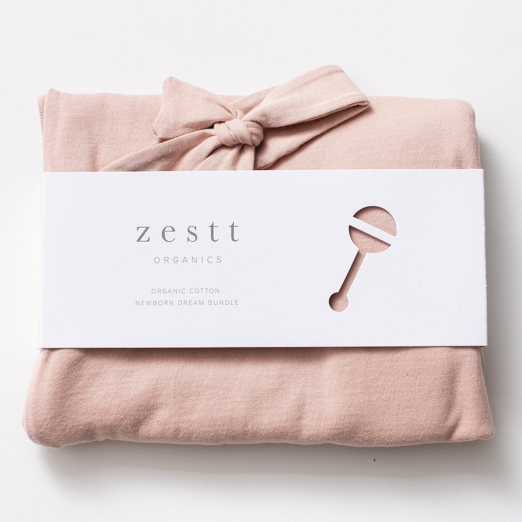 Zest Organic Cotton Newborn Dream Bundle - Blush