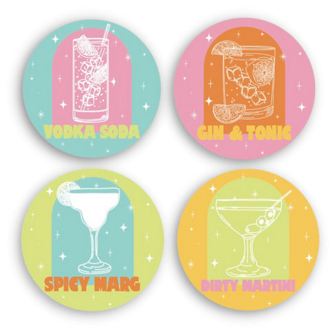 Bottoms Up Coasters - Set of 4