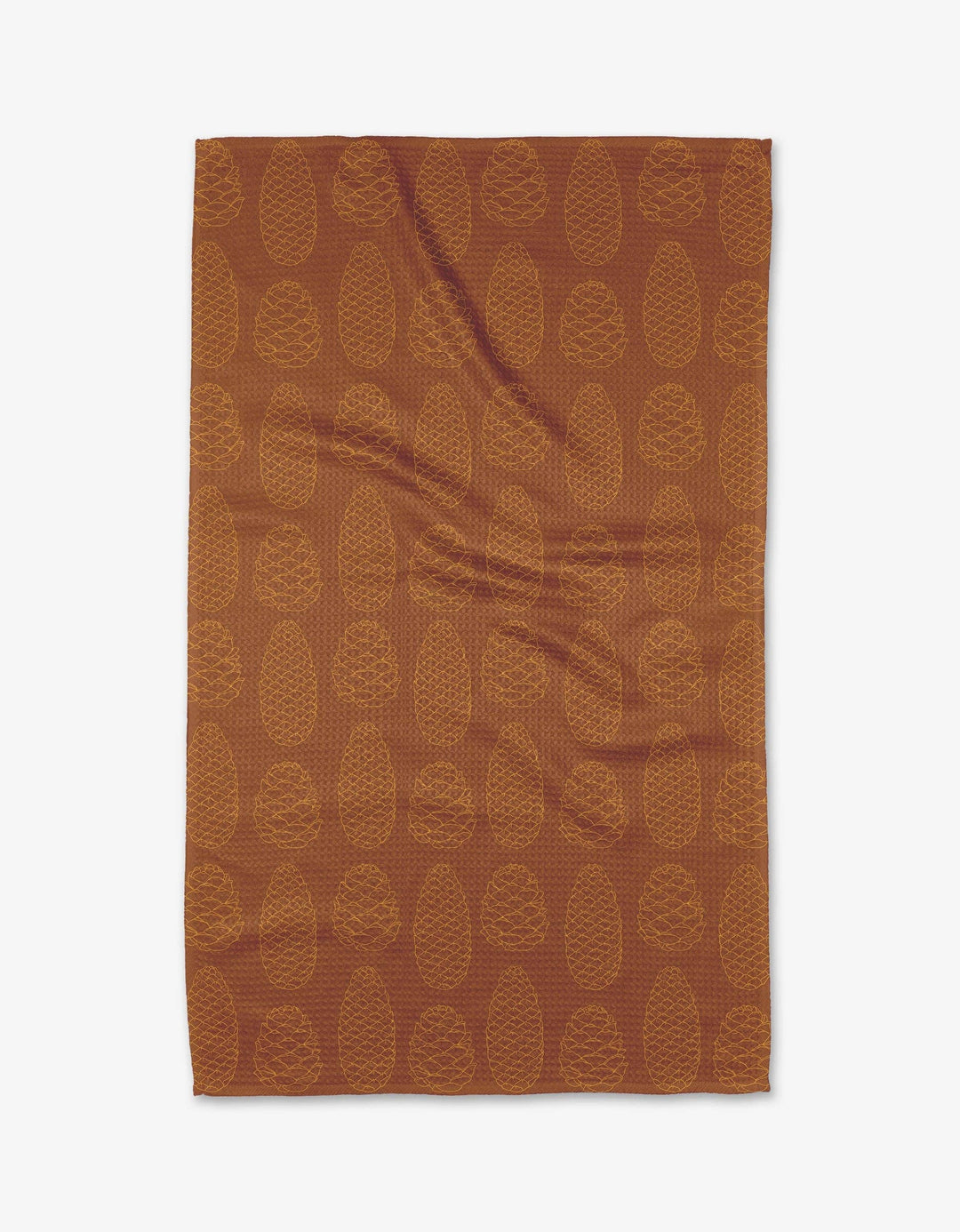 Geometry - Burnt Orange Pinecone Tea Towel