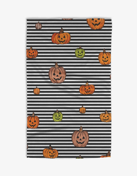 Geometry - Striped Pumpkin Tea Towel
