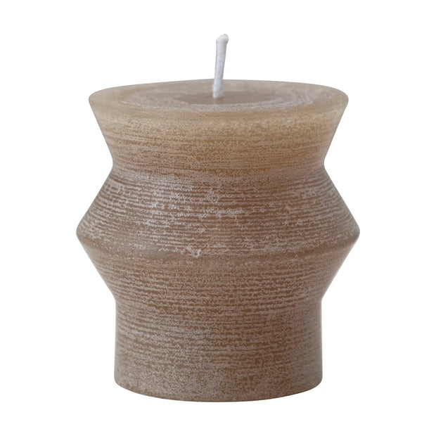 Totem Pillar Candle - Olive