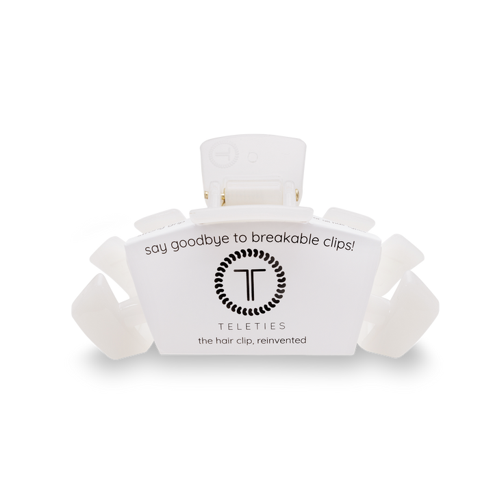 TELETIES Classic Hair Clip Coconut White