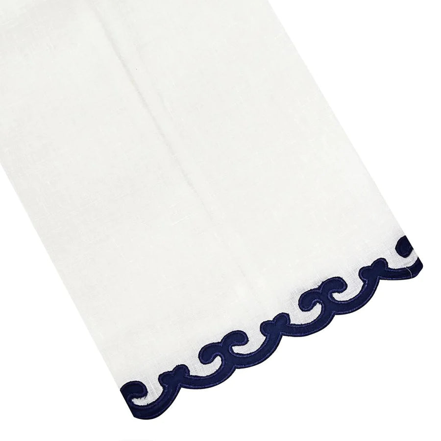 Chantal Applique Hand Towel - Navy Ice