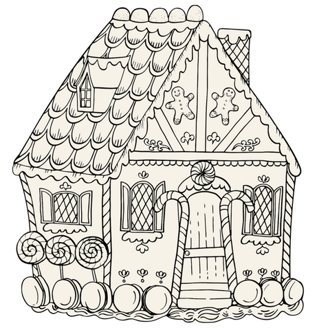 Hester & Cook - Gingerbread House Coloring Placemat