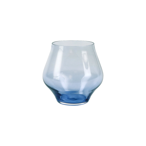 Vietri - Contessa Stemless Wine Glass - Blue