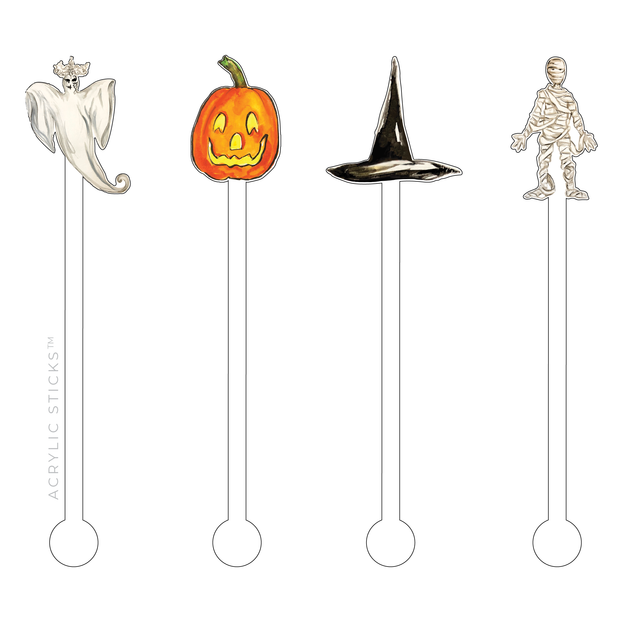 Boo-tiful Halloween Nights Acrylic Stir Sticks